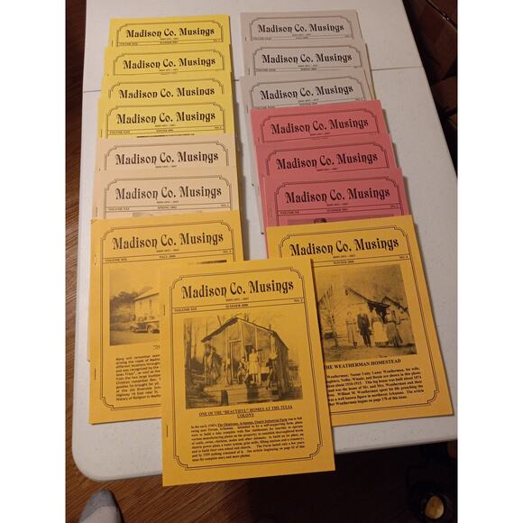 Madison County Musings ARKANSAS Genealogy Huntsville 2000-2004 15 issue volume
